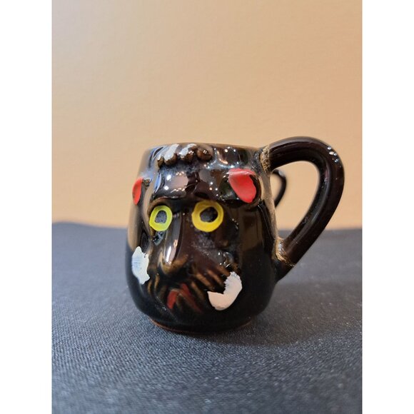 Vintage Poodle Head /Terriers Hand-Painted Ceramic Mini Cups - Picture 5 of 12